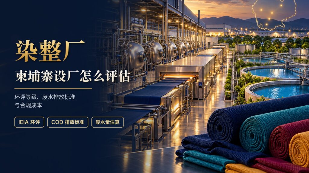 柬埔寨染整厂怎么设?环评等级、废水排放标准与合规成本(2026)