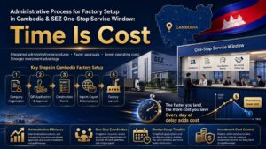 Cambodia factory setup | four parallel administrative tracks and their dependencies