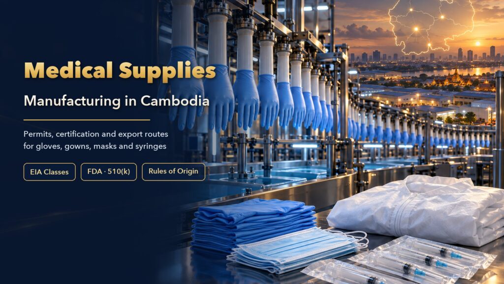 Cambodia Medical Supplies Manufacturing: Permits, FDA and CE (2026)