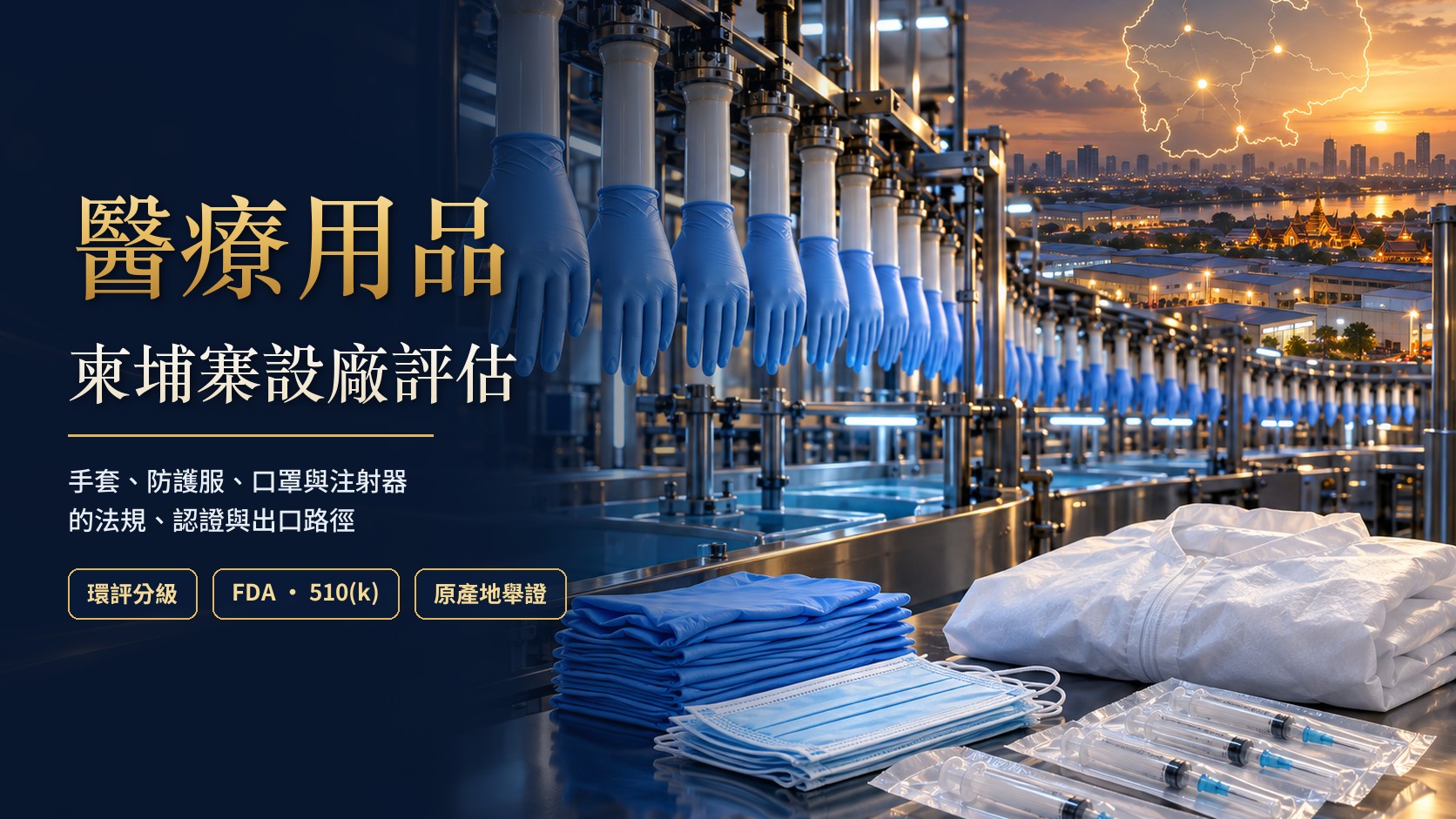 醫療用品柬埔寨設廠可行嗎？手套、口罩、注射器的法規與認證（2026）