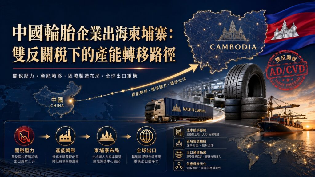 輪胎出海柬埔寨:雙反關稅下的產能轉移路徑