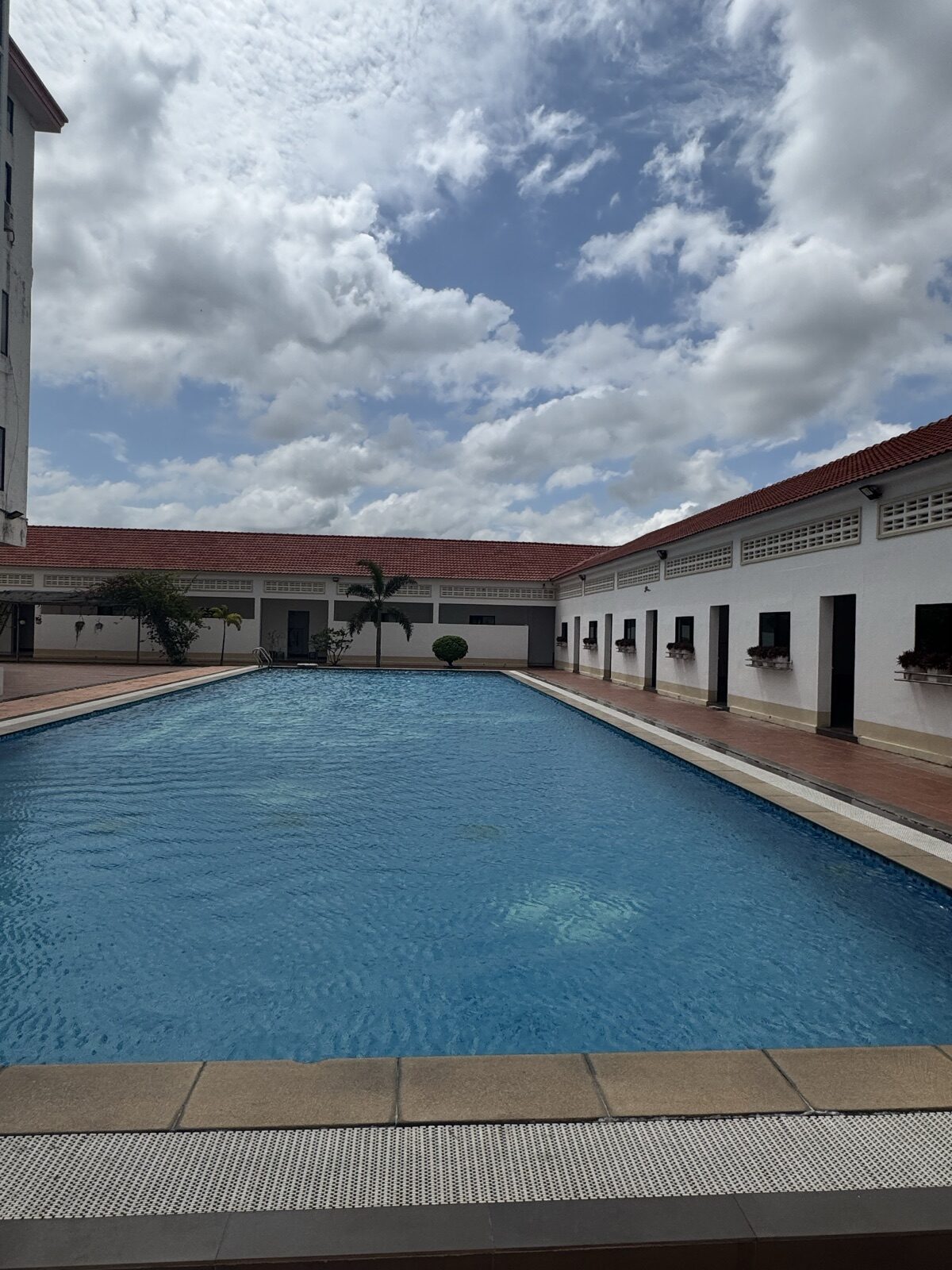 Red House swimming pool and accommodation wings